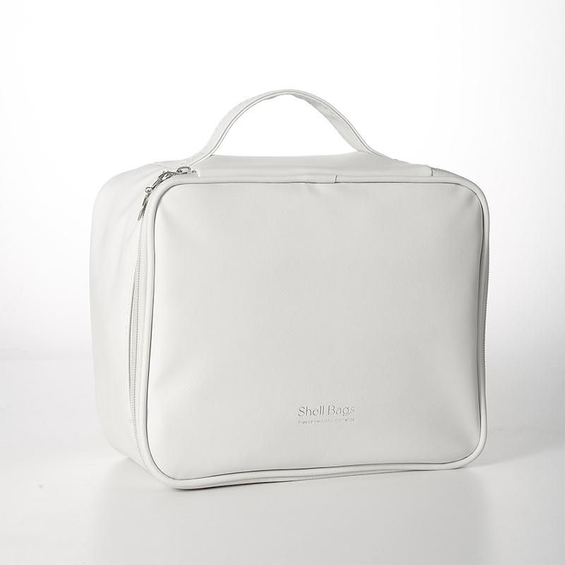 

Портативная дорожная косметичка большой вместимости, водонепроницаемая сумка для хранения туалетных принадлежностей, многофункциональная кожаная косметичка, сумка для хранения бежевый