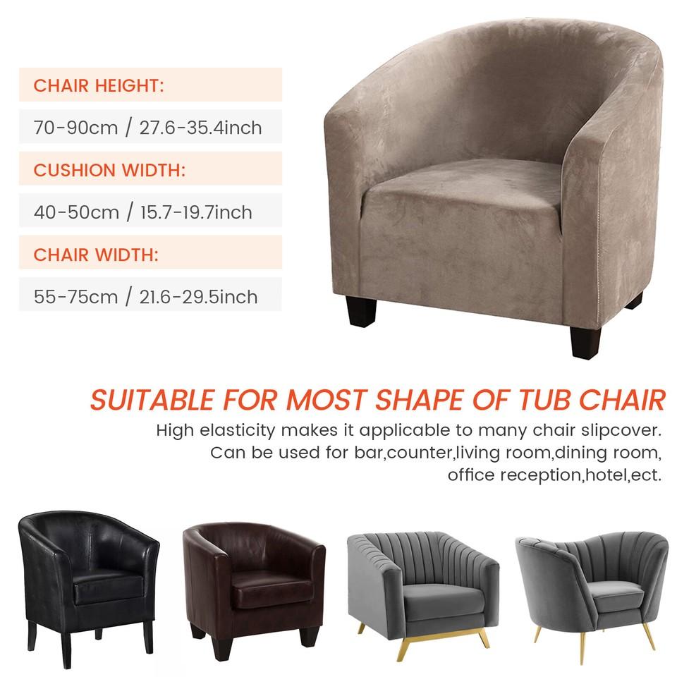 Club Chair Cover Stretch Armchair Slipcover Bar Living Room Tub Protector Cover