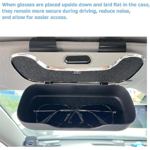 Car Glasses Box Portable Car Sunglasses Holder In The Car Driving Glasses Holder Eyeglass Case Sun Visor Car Lenses Holder