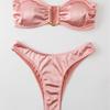 2024 Women's European & American Swimwear: New Sexy U-Shape & V-Shape Metal Bikinis in Stock