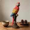 Modèle de Perroquet en Résine Couleurs Vives Statue Réaliste Finition Soignée Sculpture d'Oiseau Coloré