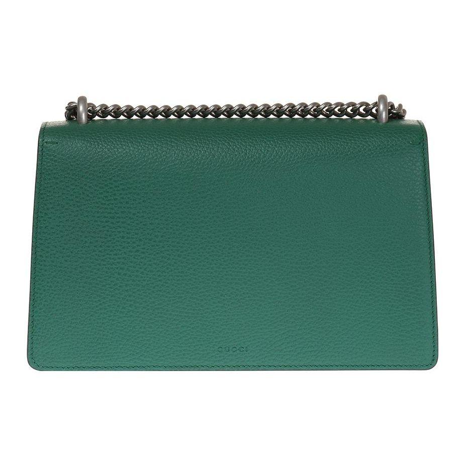 Gucci Dionysus Tiger Head Buckle Chain Leather Shoulder Bag Women Shoulder Bag Emerald-Green 400249-CAOGX-3120
