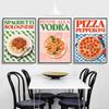 Frukostklubben Kök Bilder Färg Mat Konst Affisch Pizza Pepperoni Spaghetti Bolognese Väggtryck För Café Heminredning