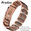 Premium Copper Bracelet for Men with Grid Pattern Design Magnetic Wristband Jewelry Gifts