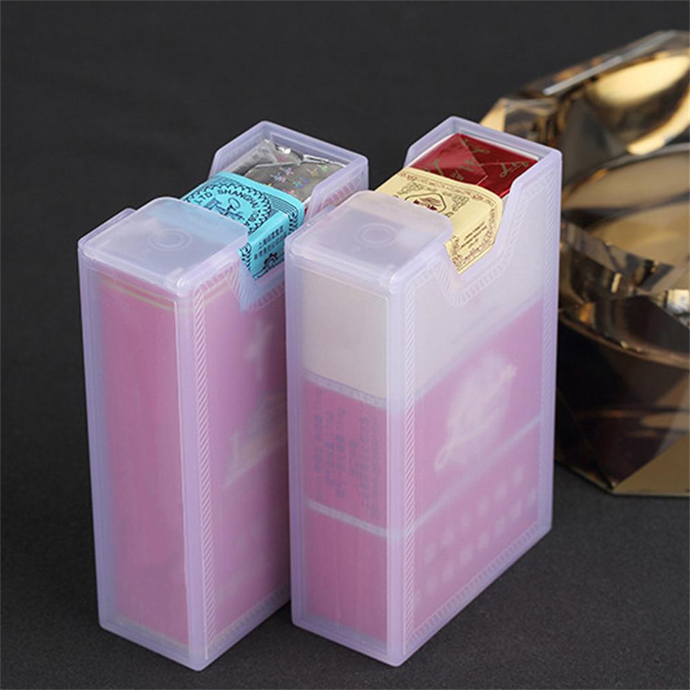 1PC Creative Transparent Thickened Plastic Cigarette Box With Flip Cover Simple And Portable Men's Cigarette Box