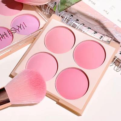 4- Matte Blush, Peach Pink, Coral Blush Powder, Korean Low Saturation Soft Fog Blush, Can Lighten, Create Three-dimensional