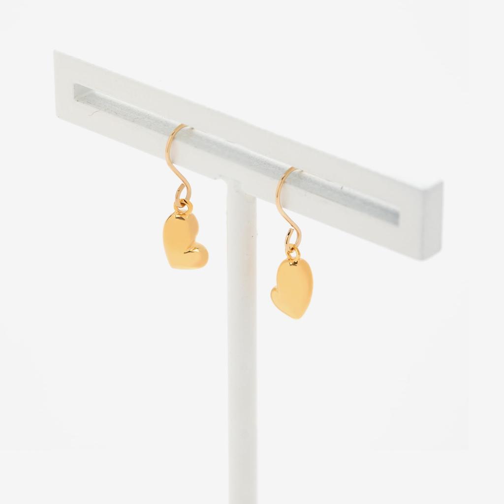 BLOOM Hook Silver with Yellow Gold Heart [Official] Women's Earrings, Plated, Motif, 0771-0867-0019-0000