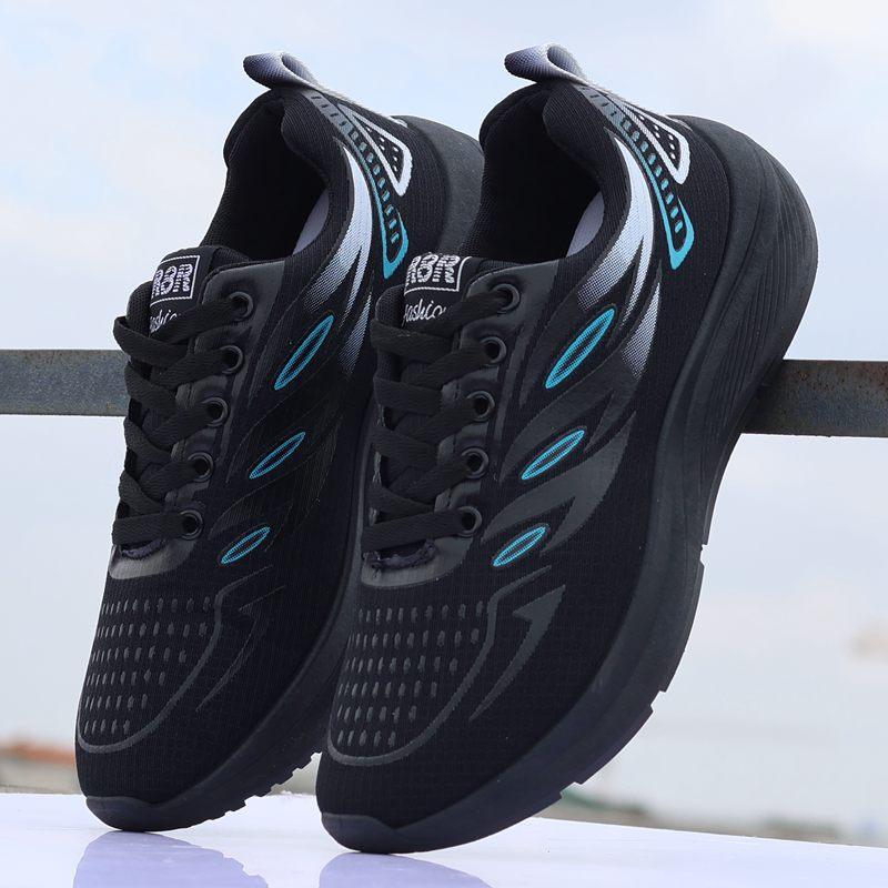 Men's Shoes 2024 New Summer Breathable Mesh Sports Casual Shoes Men's Soft-soled Non-slip Running Shoes Travel Shoes