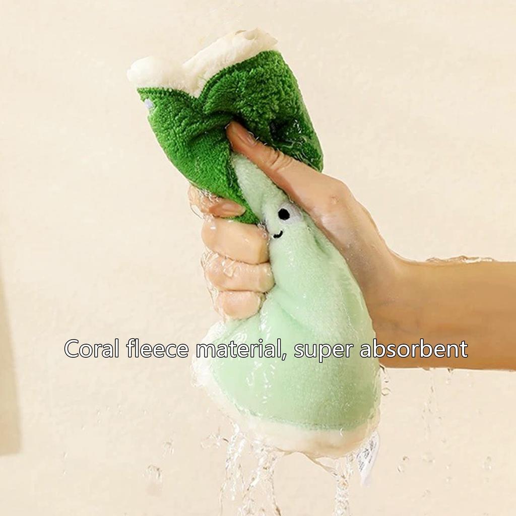 Pumpkin Hand Towel, Super Absorbent and Soft Coral Fleece Vegetable Towel, Bathroom Kitchen Pendant Decoration, Holiday Gift