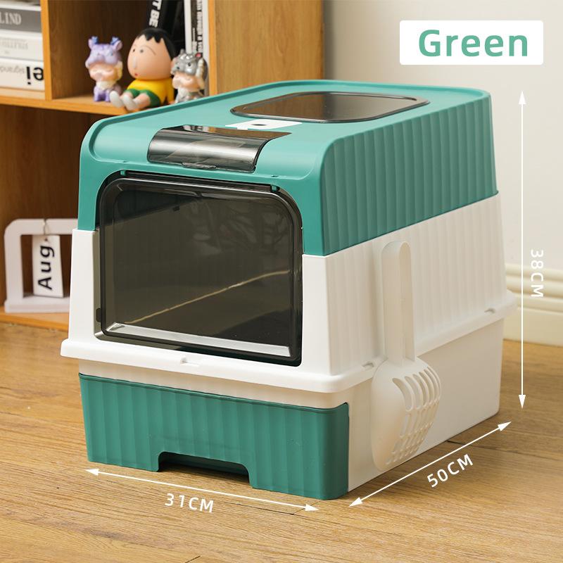 

Extra Large Enclosed Cat Litter Box with Drawer Anti Splash Odor Control XS（old）