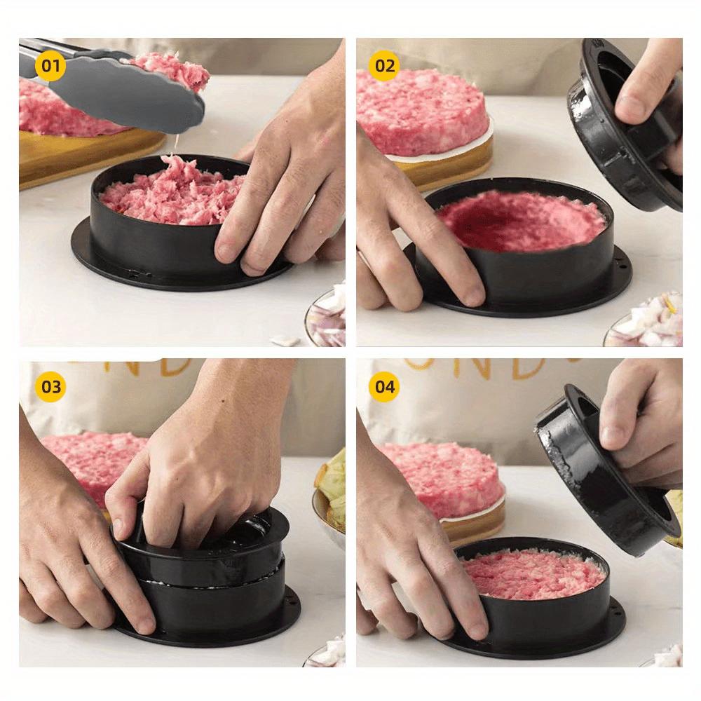 1 Set, Hamburger Meat Compactor, Manual Circular Meat Patty Mold, Household Non Stick Pressing Tool, Kitchen Diy Beef Patty Tool