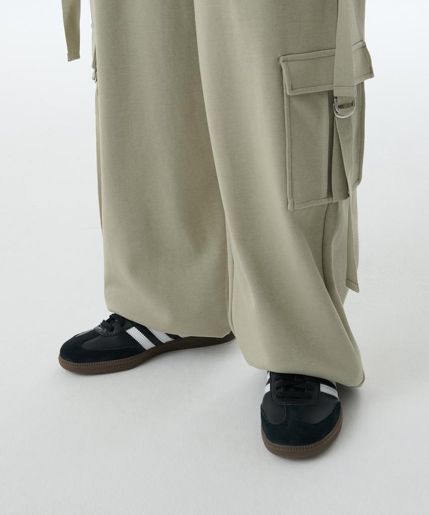 MUSINSA STANDARD WOMAN Women'S Double Knit Sweat Multi Cargo Pants [Pistachio]
