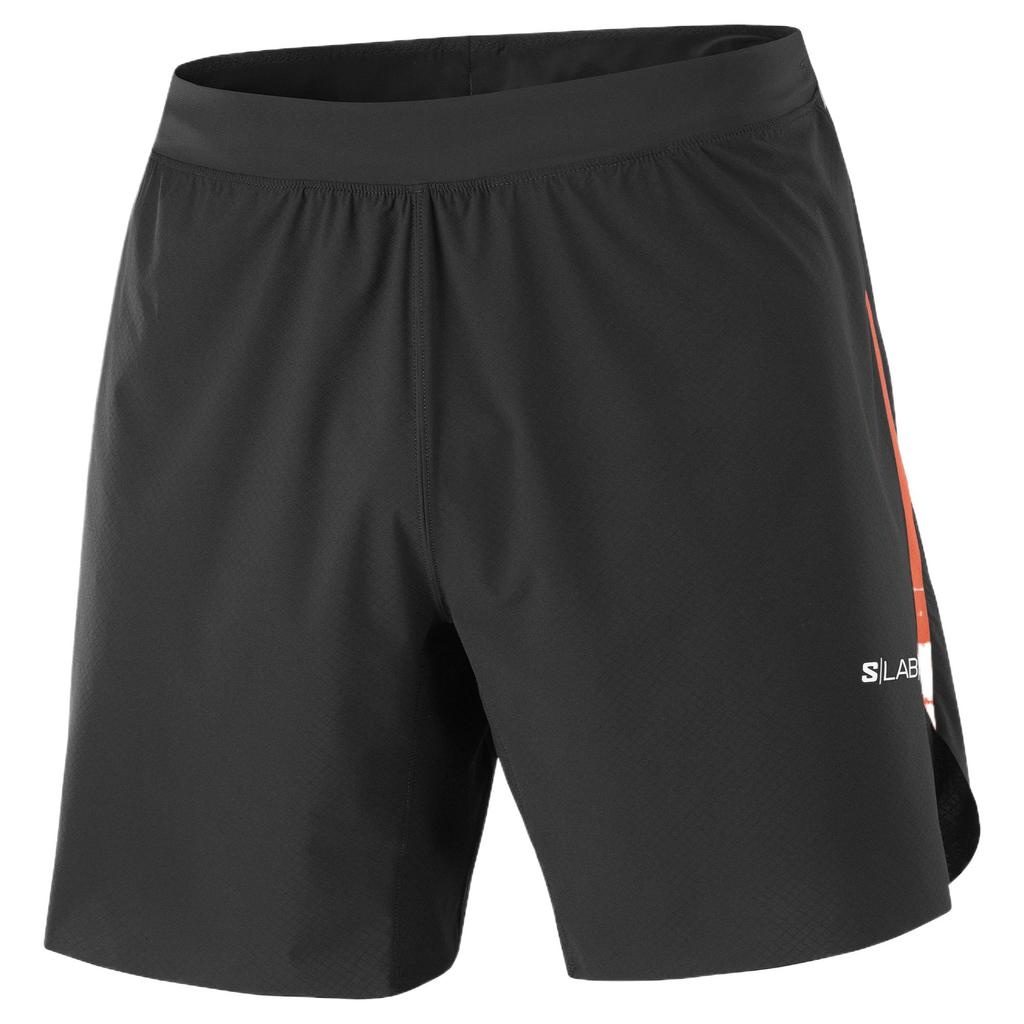 Salomon S/Lab Breathable Lightweight Quick-Dry Ultra-Light Sports Shorts Men shorts Deep-Black Fire-Red C26922