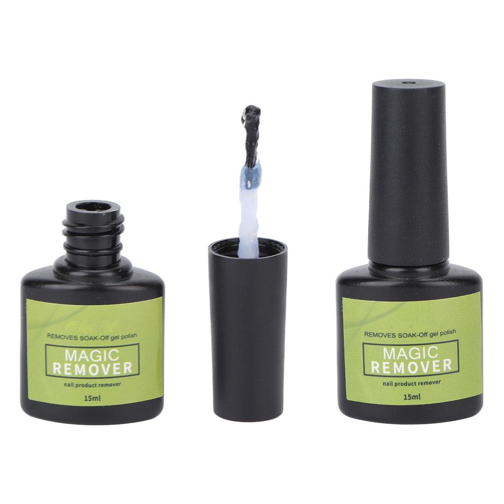 2pcs 15ml Nail Gel Polish Remover Light Smell Quickly Harmless Professional Nail Polish Cleaner Gel