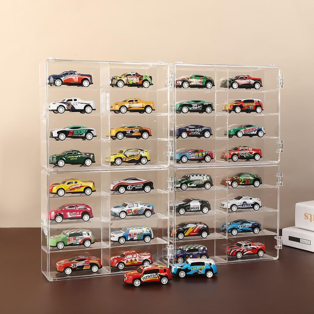 Compact Car Model Storage Display Box, Car Model Dust-Proof Display Stand, Transparent Toy Car Placement Box