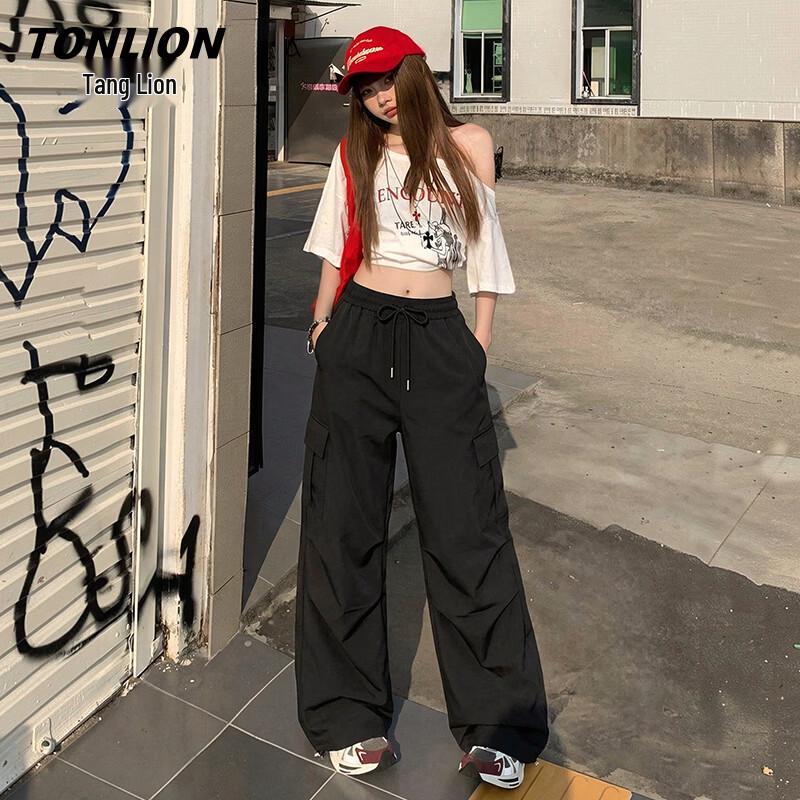 TonLion Women's Cooling Straight Leg High-Waist Cargo Pants