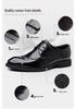 New Men's Genuine Leather British Style Derby Shoes - Breathable, Fashionable, Casual, and Formal.