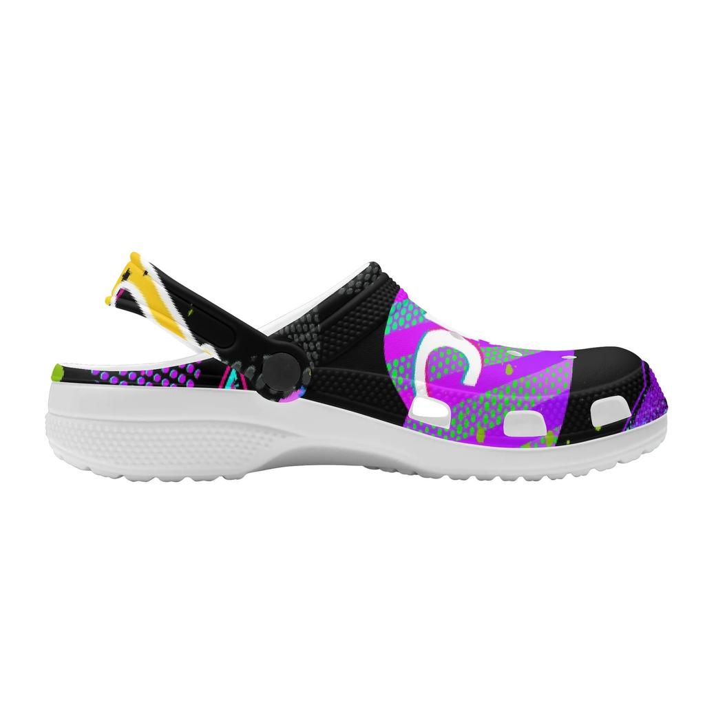 Color Print EVA Beach Clogs Unisex Lightweight Breathable Slip On Garden Shoes Bathroom Pool Home Summer Wear Beach Pool Wear