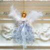 19*12CM Feather Angel Doll Christmas Hanging Pendant Plush Girl Drop Ornament Home Decoration Xmas Tree Decorations