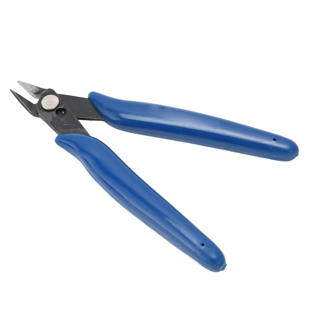 Crimp Pliers Anti Slip Blue Rubber Handle Diagonal Electronic Pliers DIY Jewelry Making Pliers