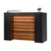 Reception Desk, 62.99 X 23.62 X 43.70 In Rectangular Front Counter Table, Office Reception Desk Front Retail Counter with LED Light, for Checkout,