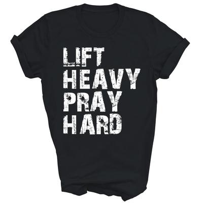 Lift Heavy Pray Hard Gym Christian Unisex Shirt Gift