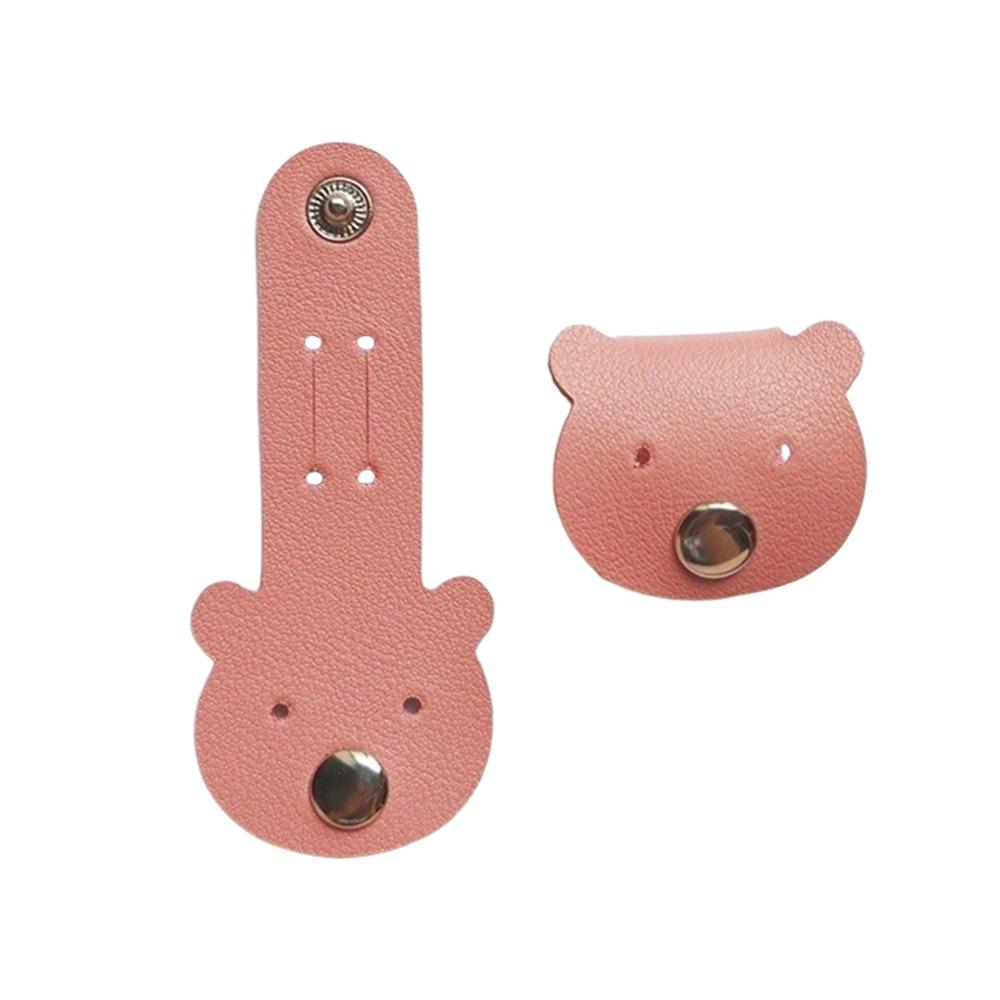Portable Leather Cable Ties Elastic Tie Soft Cable Organizer Reusable Cute Cable Straps Data Cable Storage
