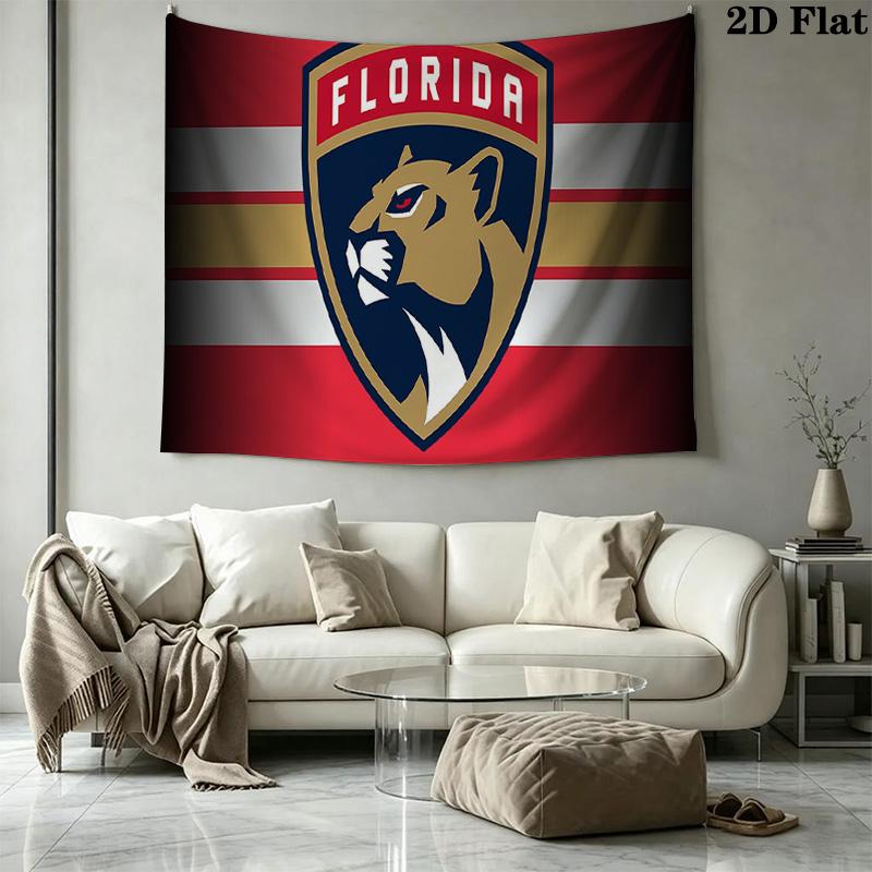 Florida Panthers Wall Tapestry Aesthetic Wall Hanging Printed Fabric Blanket Decorative Tapestries for Bedroom Living Room Home Decor