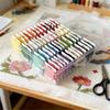 DIY Embroidery Thread with Transparent Storage Box Cross Stitch Tools Embroidery Floss Kit for Halloween Christmas Mothers Day