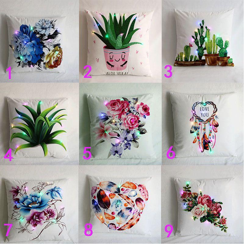 Luxurious Velvet Led Lighting Pillowcase For Creative Home Decoration And Cozy Sofa Use