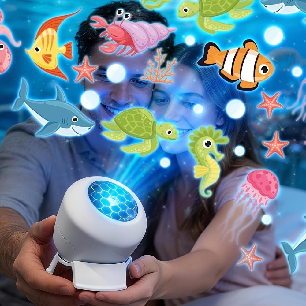 Snowflake/Starry Ocean Projection Night Light 161° Rotating Dynamic Christmas Projector Lamp Festival Gift Christmas Decorative