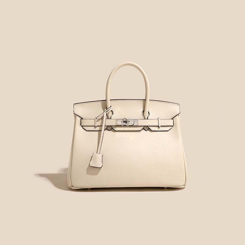 First Layer Cowhide Platinum Bag, High-end Fashion Temperament, Genuine Leather Women's Bag, Classic Versatile Handbag Tide