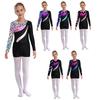 Kinder Mädchen 2-teiliges Set Trainingsanzug Outfits Langarm Gymnastik Trikot Workout Body mit Shorts Kostüm