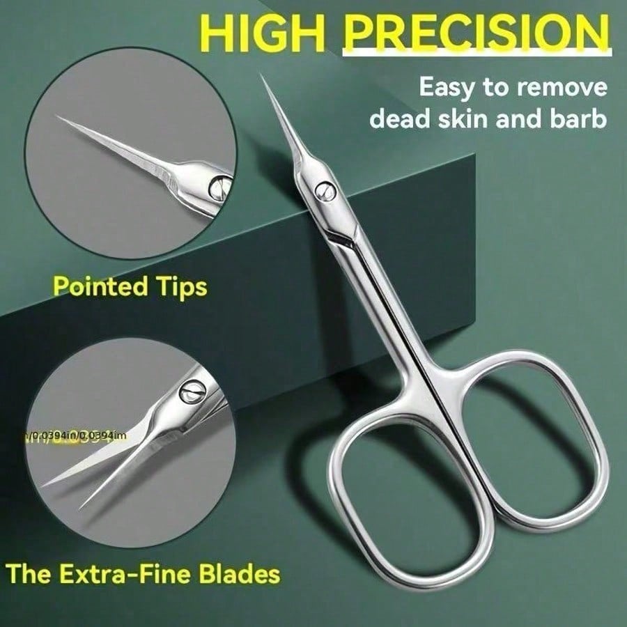 Portable Stainless Steel Keratin Scissors, A Multifunctional Small Scissors With Curved Stainless Steel Blades And Pointed Tips
