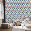 Baroque Damask Wallpaper Blue and Cream for Living Room and Bedroom 50x1000