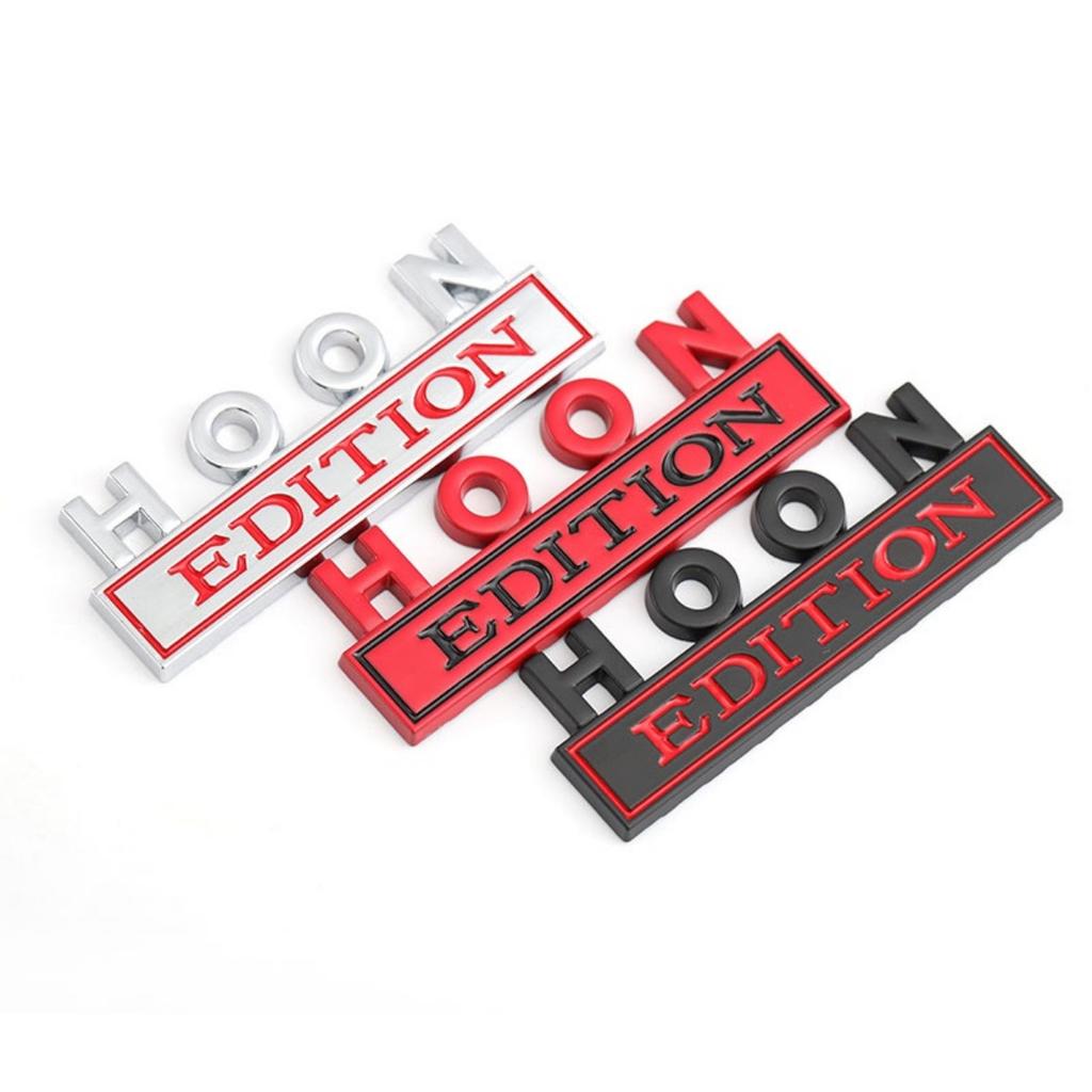 1Pc 3D Metal HOON Edition Logo Car Front Grille Badge Side Fender Rear Trunk Emblem Sticker Decal