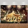 1 Piece,115*180cm,45.2*70.8 Inch,2025 New,New Year Decoration Banner, Photo Backdrop, New Year Celebration, Party Setup Backdrop Fabric
