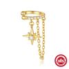Geometric Fringe Eight-Pointed Star Rhinestone Ear Cuff Earrings Women Minimalist Fashion Jewelry