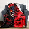 1pc Demon Mask Blanket, Lightweight Flannel Throw For Sofa, Bed, Travel, Camping, Livingroom, Office, Couch, Chair