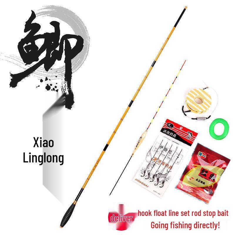 Ultraleichte Carbon-Karauschenfischerei-Rute - Exquisites, Feine Aktion, Langabschnitt Handruten-Set