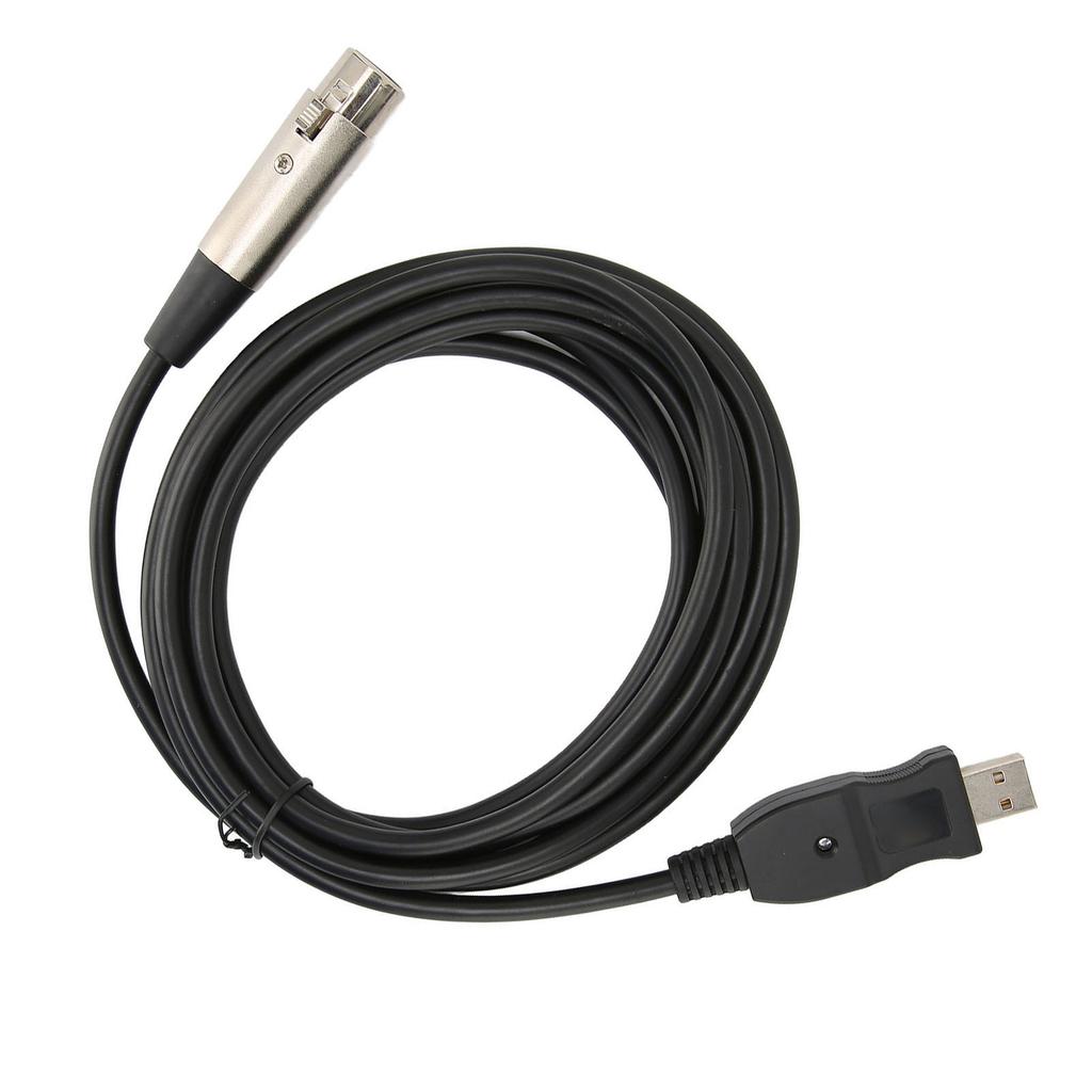 Microphone Converter Cable USB To XLR Adapter Wire with Sound Card for Musical Instrument Recording