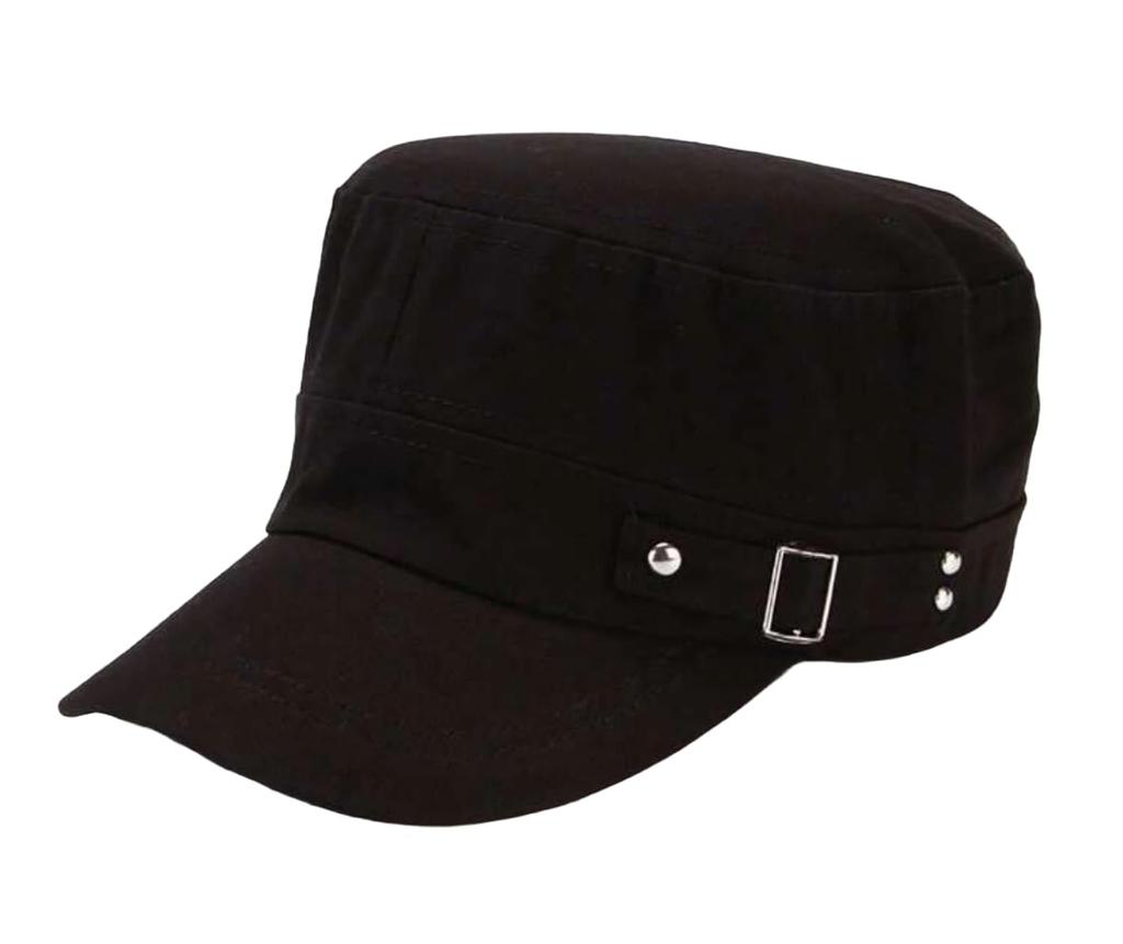 Sproutsy Men's Vintage Flat Top Work Cap (Black)