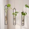 Home Decoration Flower Wall Vase Flower Nordic Test Tube Vases Clear Glass Container Wall Hanging Air Plant Flower Bottle Vase