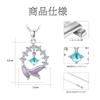 Moonstone Silver Silver White Anniversary [StoryMidir] Necklace, 925, Hypoallergenic, Women's Pendant, Moonstone, Chain, 45+5cm, Adjuster, Accessory,