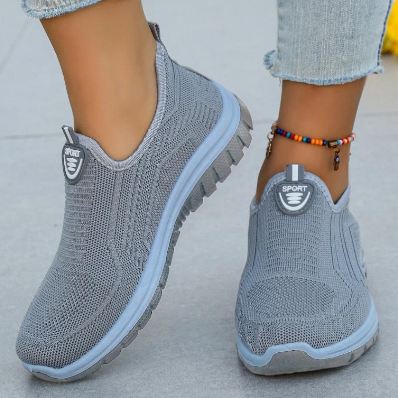 

Женская обувь. Дышащая и удобная повседневная обувь для ходьбы большого размера на весну и лето. 37 серый