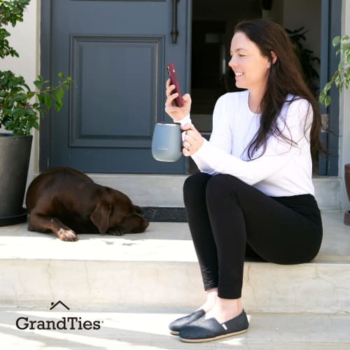 GRANDTIES Premium Vacuum Insulated Mug, 460ml, Available in 19 Colors, with Easy-Open Sliding Lid, Stainless Steel Double-Wall Vacuum Insulation, and