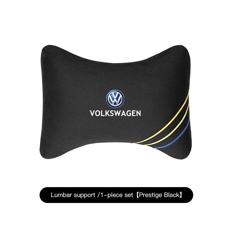 Car Headrest Cover Auto Seat Cover Head Neck Rest Pillow For VW GTI Polo Golf MK6MK7 Passat Atlas Jetta Tiguan Arteon CC Hub Cap