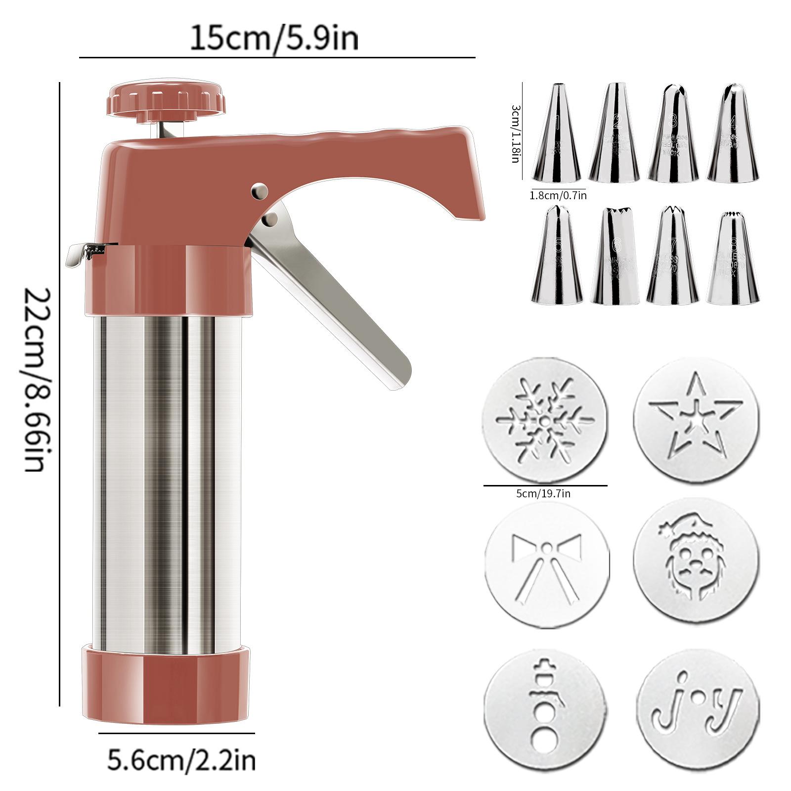 

Stainless Steel Cookie Press Kit with Various Nozzles-Perfect for Valentine S Day,Easter,and More-for Making Dessert Decorations