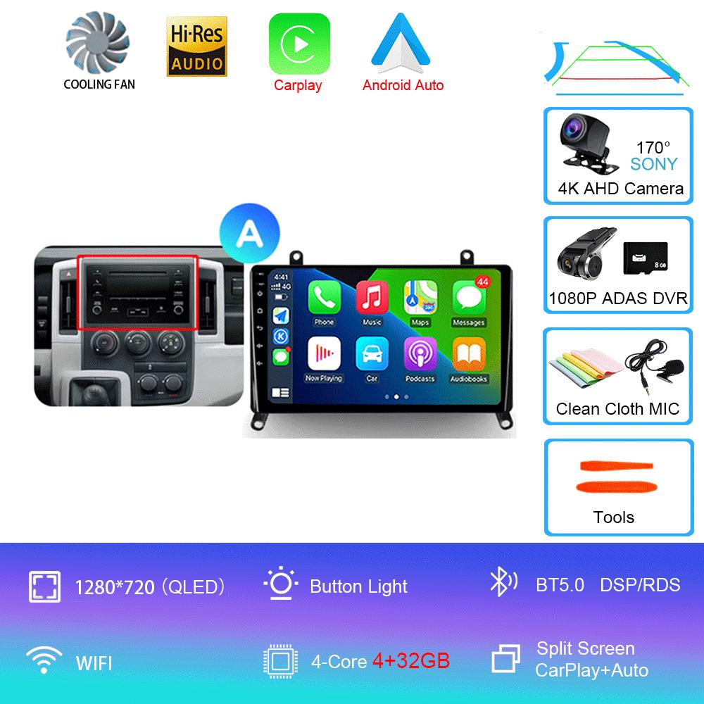 Car Radio for Toyota Hiace H300 VI 6 GranAce I 1 2019 - 2022 Multimedia Video Player Navigation GPS Android 14 2 Din Dvd