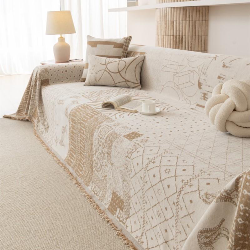 

Sofa Covers Chenille Black Sofa Mats Throw Blankets All-season Camping Picnic Blanket Cover Sofa Cover housses de canapé 180x130cm